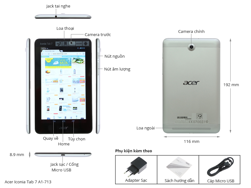 Acer Iconia Tab 7 A1-713 | Dienmayxanh.Com