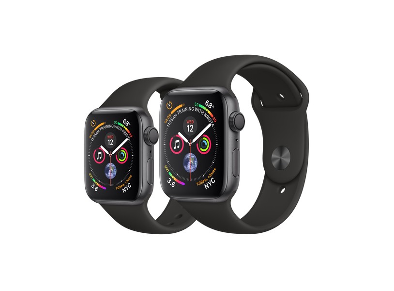 Apple Watch Series 4 Space Gray Aluminum Case With Black Sport Band (Gps)