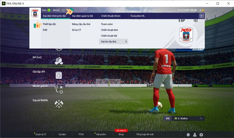 Hướng Dẫn Thiết Lập Đội Bóng Trong Fifa Online 4