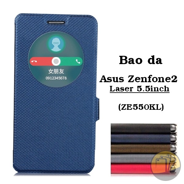Bao Da Asus Zenfone 2 Laser 5.5Inch (Ze550Kl) Kiểu Flip View