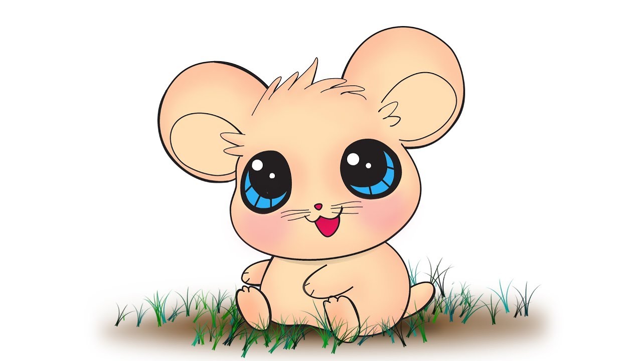 Hướng Dẫn Bé Vẽ Con Chuột Dễ Thương | Vẽ Con Chuột Kute - Youtube