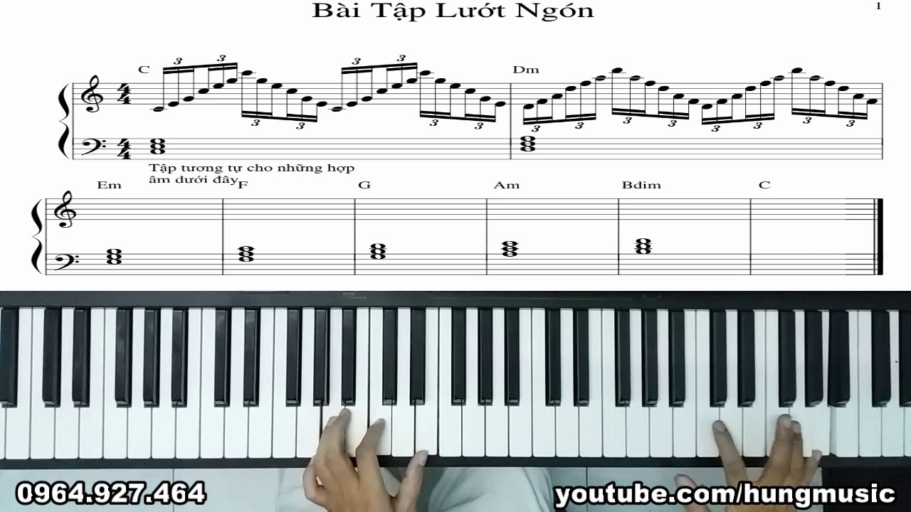 Hướng Dẫn Hợp Âm Rải Piano - Huong Dan Chạy Ngón Piano - Hung Music -  Youtube