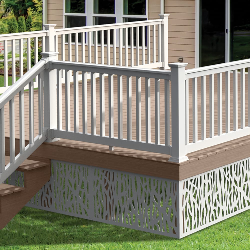 Freedom Lincoln 10-Ft X 3-In X 3-Ft White Vinyl Deck Rail Kit In The Deck  Railing Systems Department At Lowes.Com
