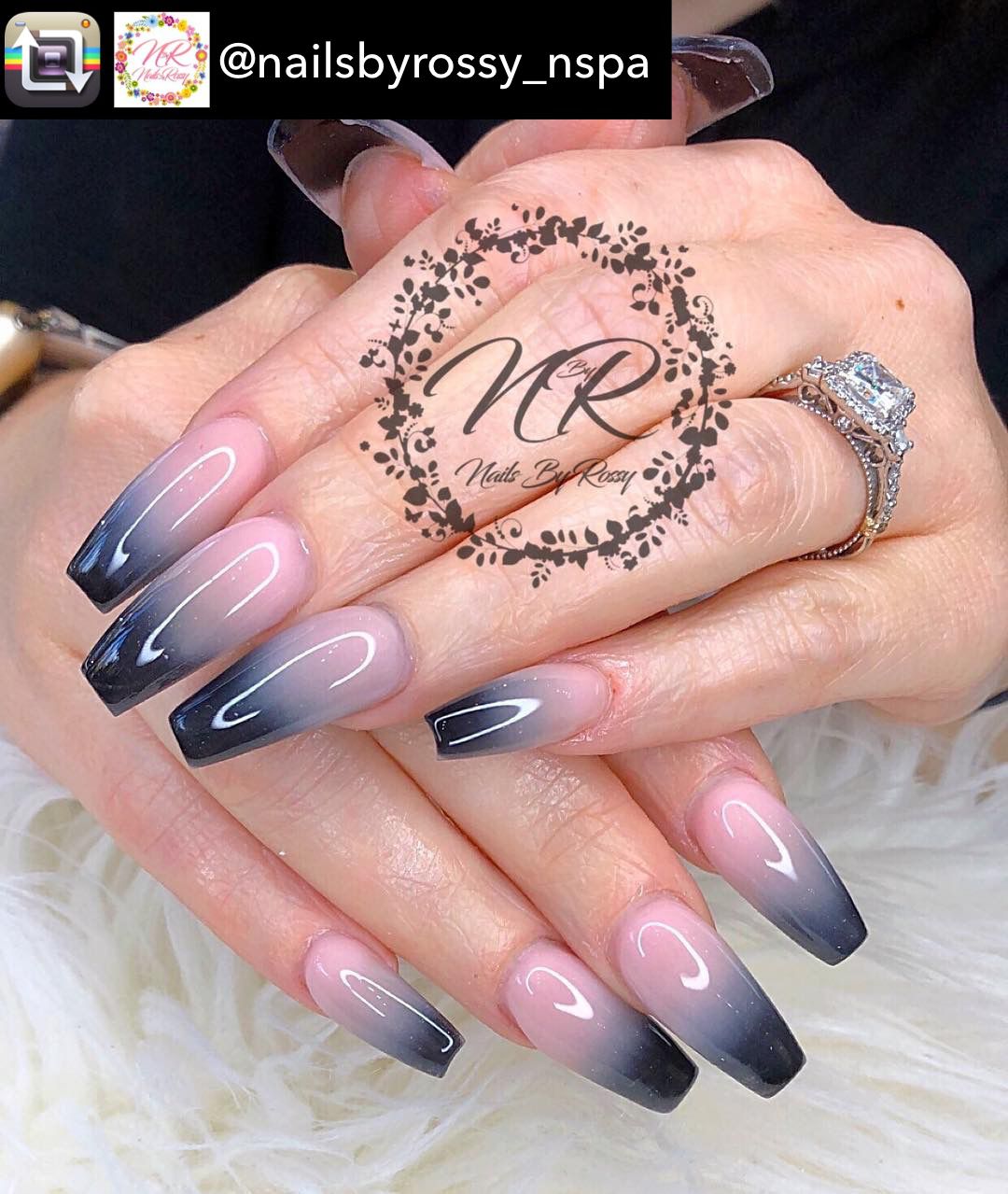 Get The Chicest Ombre Nails Trend Black And Pink Perfect For Your Next Manicure Click To See How 