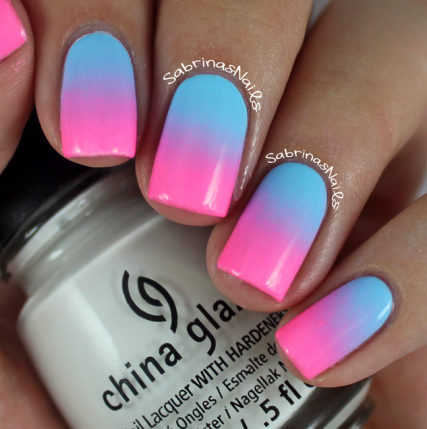 5 Spring Mani Ideas! - Chic Nail Styles | Blue Ombre Nails, Pink Ombre Nails,  Ombre Nail Art Designs
