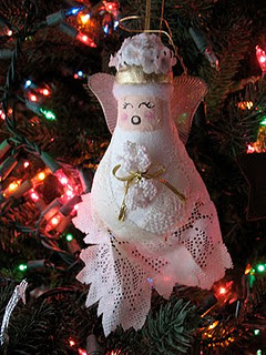 Light Bulb Angel Ornament - Crafts By Amanda