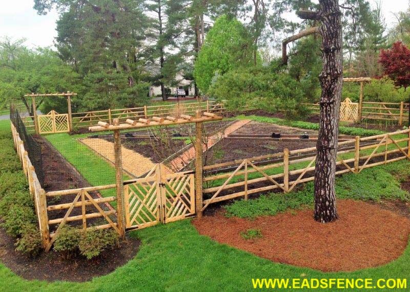 Custom Garden Fence With Round Rail Split Rail And Deer Fencing | Garden  Fence, Fence Landscaping, Fence Plants