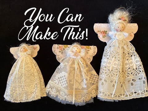 How to Make Heirloom Lace Angel Christmas Ornaments