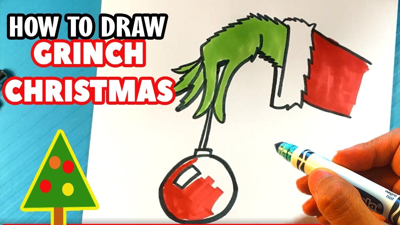 Easy How To Draw Grinch Hand - Christmas Drawings - Youtube