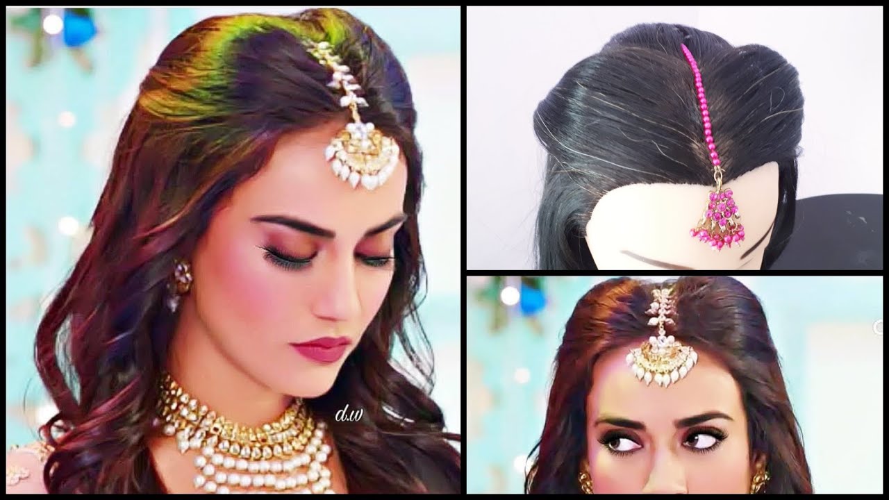 Maang Tikka Setting For Every Hairstyle || Surbhi Jyoti Hairstyle In Nagin3  || Mang Tikka Hairstyles - Youtube