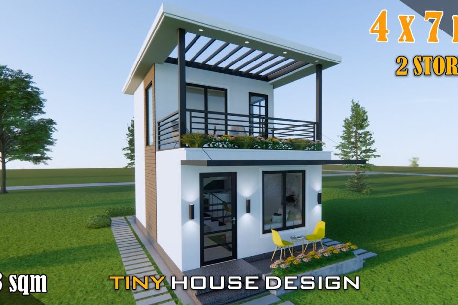 Small House Design (4 X 7 M) Two Storey - Youtube